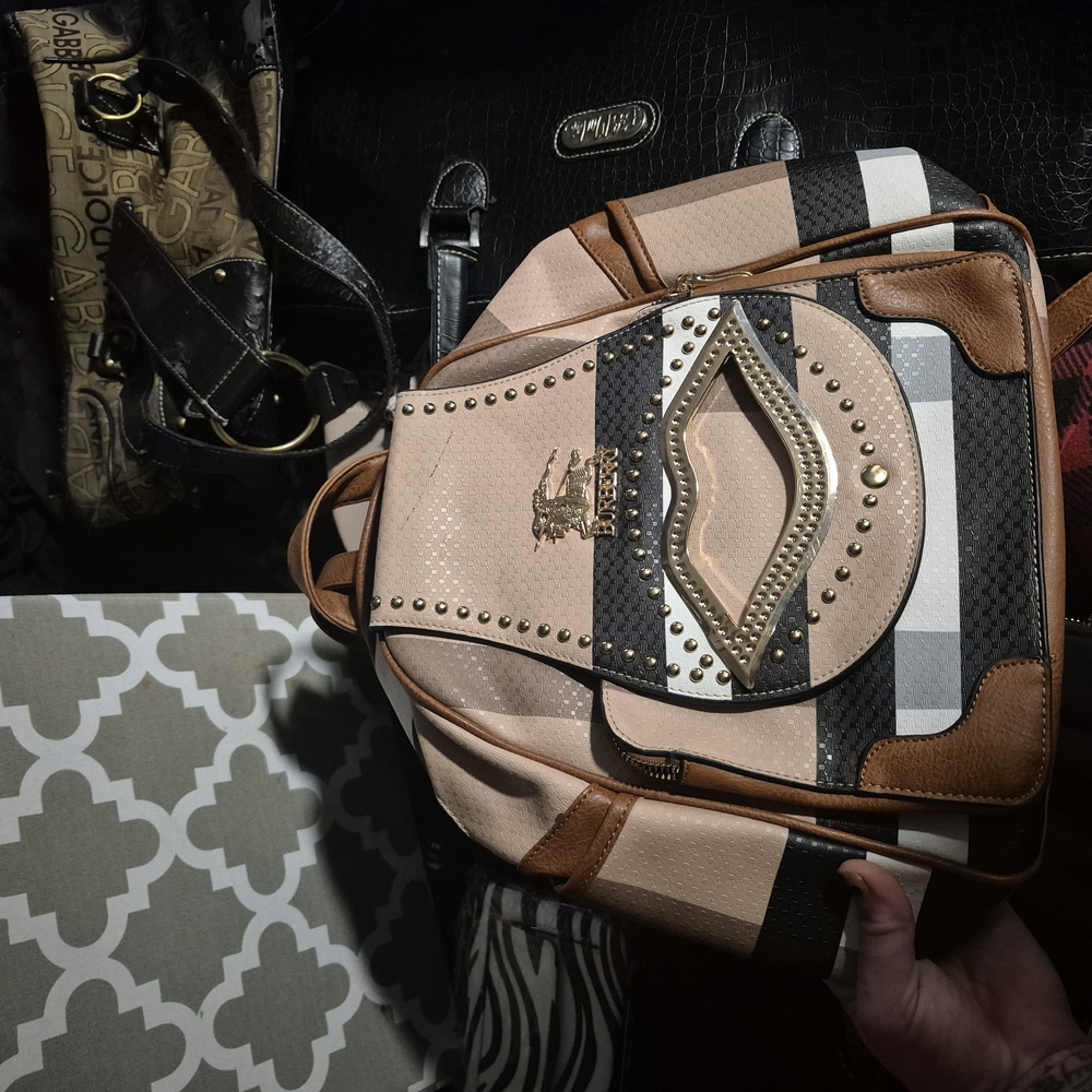 Stylish Tan and Black Women's Bag